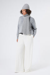 DAPHNE GREY PEARLS CASHMERE-BLEND JUMPER