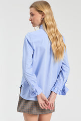 LIGHT BLUE EMBROIDERED SHIRT