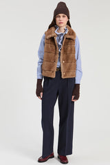 CAMEL FUR VEST