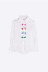 WHITE MULTICOLOR FROGGING SHIRT