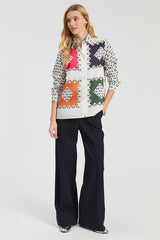 WHITE RHOMBUS GEOMETRIC SHIRT