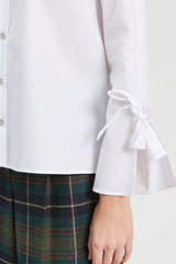 WHITE TIES CUFFS SHIRT