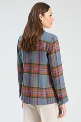 BLUE PINK PLAID JACKET