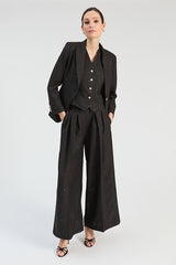 BLACK SEQUIN TROUSERS