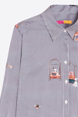 HOTEL VILAGALLO PINSTRIPE SHIRT