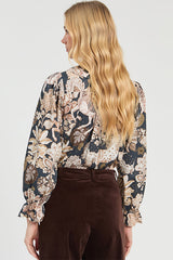 NAVY HORSE PRINT SHIRT