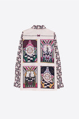 GEOMETRIC SUN PRINT TAROT ILLUSTRATIONS SHIRT