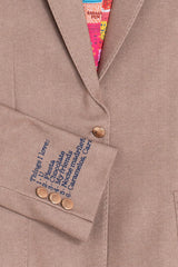 BEIGE HERRINGBONE JACKET