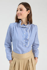 TEAL STRIPED SHIRT