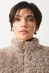 FUNNEL COLLAR FAUX FUR VEST