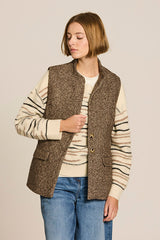 BELT HERRINGBONE WAISTCOAT
