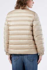 APE BEIGE IRIDESCENT NYLON PADDED JACKET