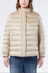 APE BEIGE IRIDESCENT NYLON PADDED JACKET