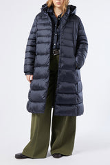 VIADANA BLUE IRIDESCENT NYLON PADDED JACKET