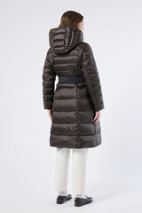 VIADANA BROWN IRIDESCENT NYLON PADDED JACKET