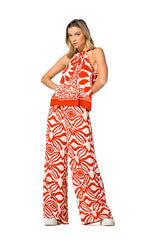 CHERRY PRINTED LOOSE PALAZZO TROUSERS