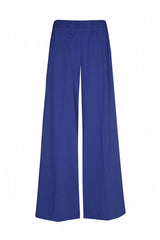 DEEP BLUE ELASTICATED WAIST WIDE TROUSERS