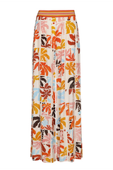 ORANGE PRINT LOOSE PALAZZO TROUSERS