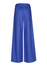 TOUAREG ELASTICATED WAIST LINEN PALAZZO TROUSERS