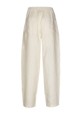 PLEAT DETAIL LINEN TROUSERS