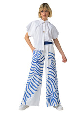ELASTIC WAIST PALAZZO TROUSERS