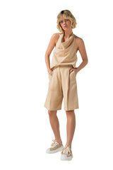 LINEN BERMUDA SHORTS