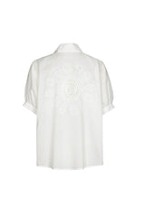 OFF WHITE EMBROIDERED SHORT SLEEVE SHIRT