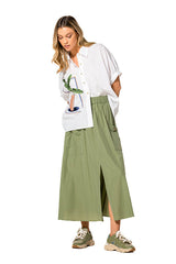 EMBROIDERED SHORT SLEEVE COTTON BLOUSE