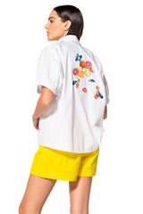 EMBROIDERED COTTON BLOUSE