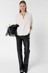 CIRAE BEIGE OVERSIZED FLOWING SHIRT