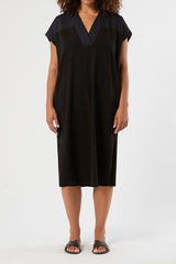 ALGA JERSEY AND POPLIN DRESS