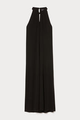 LIMOSA BLACK LONG INTERLOCK JERSEY DRESS