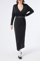 ACHILLE LONG INTERLOCK JERSEY DRESS