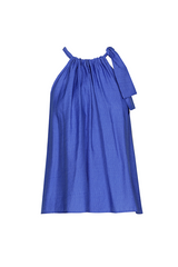 BLUE LOOSE-FIT LONG TOP