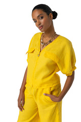 LIMONCELLO LINEN JACKET BLOUSE