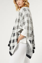 FIBBIA GREY JACQUARD PIQUÉ CAPE