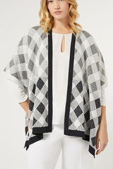 FIBBIA GREY JACQUARD PIQUÉ CAPE