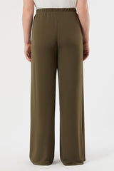 AUSTERO KAKI JERSEY TROUSERS