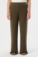 AUSTERO KAKI JERSEY TROUSERS