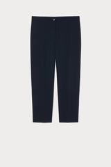 GRADI BLUE STRETCH SCUBA CREPE FABRIC CIGARETTE TROUSERS