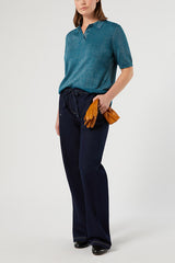 ACETI BLUE STRETCH FLEECE JOGGERS