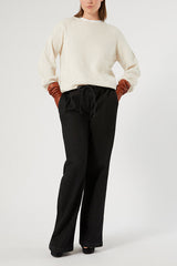 ACETI BLACK STRETCH FLEECE JOGGERS
