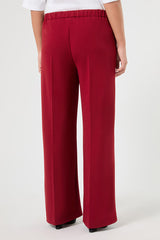 LIVREA RED STRETCH SCUBA CREPE TROUSERS