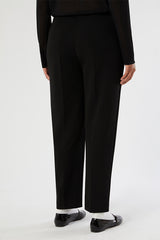 ZODIACO BLACK JERSEY CRÊPE SLIM-FIT TROUSERS