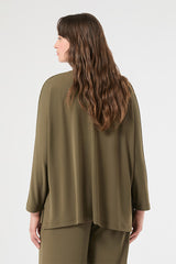 CONICO GREEN INTERLOCK JERSEY CARDIGAN