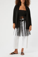 CONICO BLACK INTERLOCK JERSEY CARDIGAN