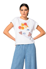 SHORT SLEEVE PRINT JERSEY TSHIRT