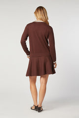 BROWN POLO KNIT SWEATER
