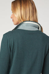 GREEN POLO KNIT SWEATER