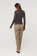 GREY LONG SLEEVE T SHIRT